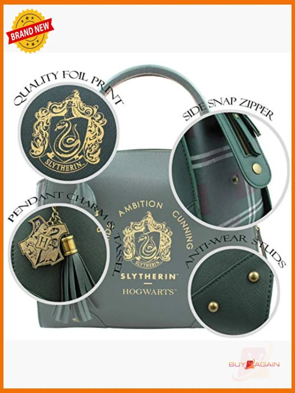 Harry Potter Satchel Tote Shoulder Bag Handbag Hogwarts Houses
